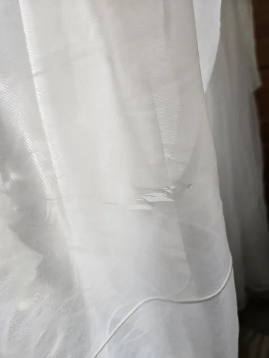 Vintage 60's Radcliffe Romantic Ivory Beaded Lace-Sleeve Peignoir Robe Small - Picture 12 of 12